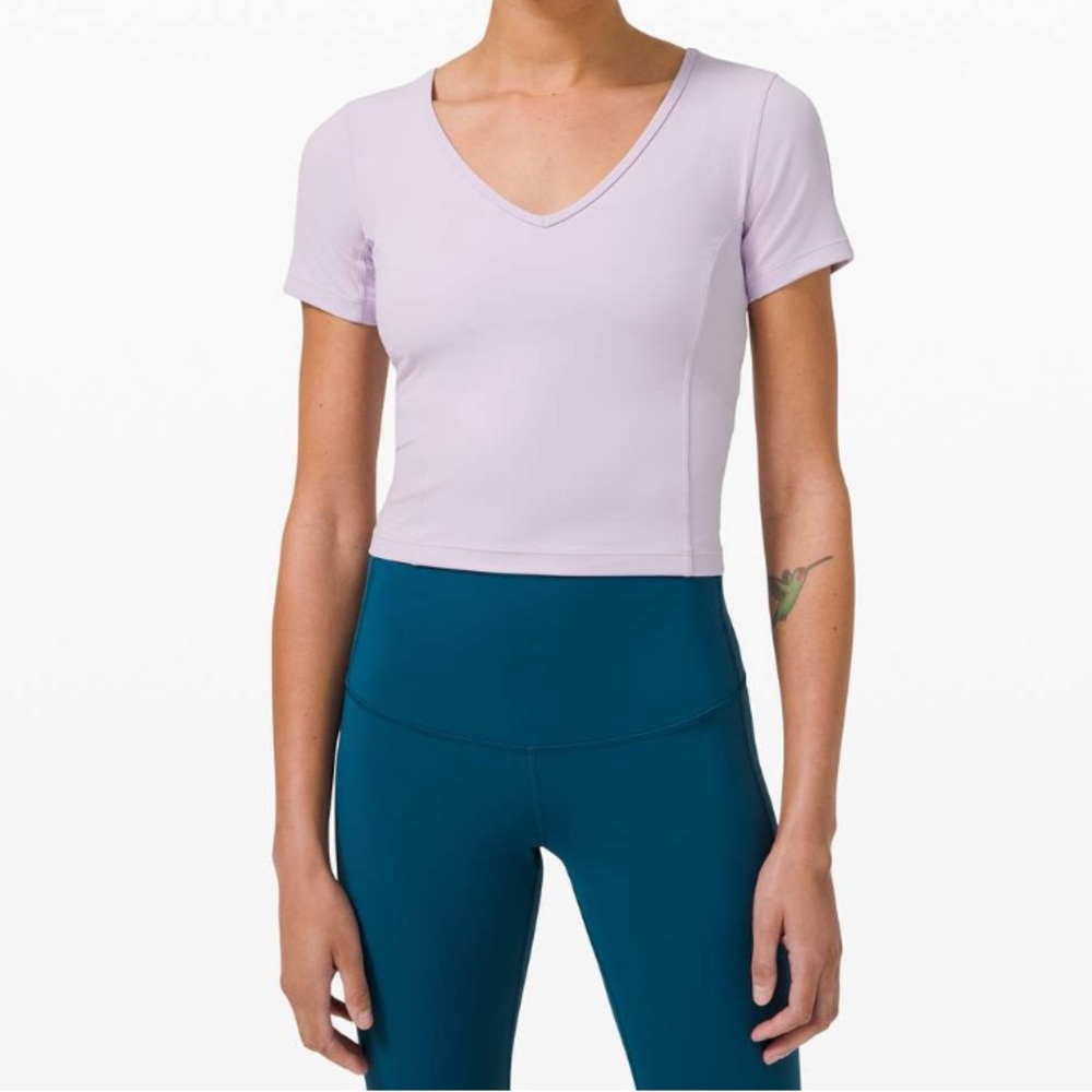 Lululemon Nulu Cropped Slim Yoga Short Sleeve
Lavender Dew